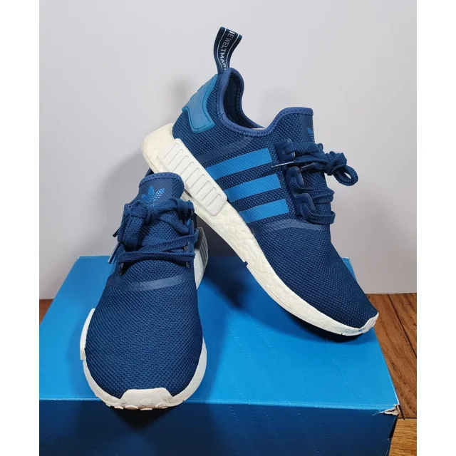 Adi-das NMD R1 Men Shoes Sz 10 Blue White S31502 Running Casual Sneakers