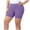 Purple, variant on BVXEEP Fashion Women's Plus Size Yoga Summer Womens Shorts Dressy Casual Pants Shorts Solid Color Elastic Waist Womens Shorts Casual