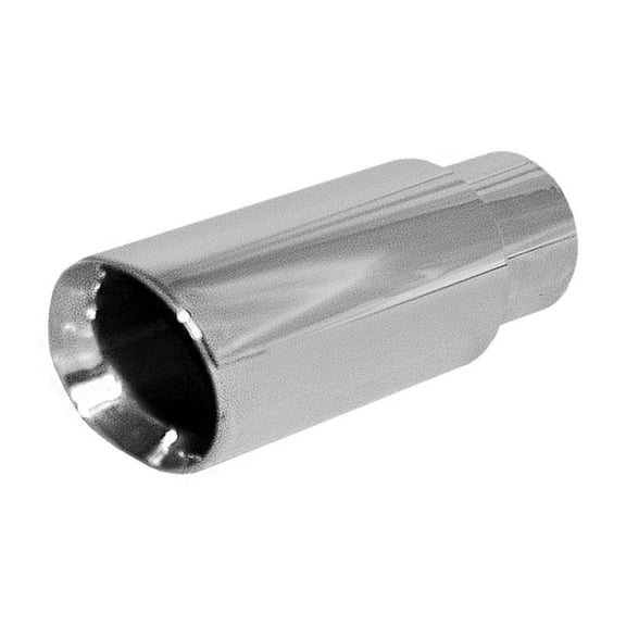 Brand New Polished Stainless Double Wall Slant Exhaust Tip 2 1/4" IN 3" Out