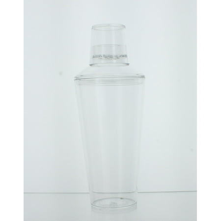 Cocktail Drink - Cocktail Shaker Mixer Jigger Cap Clear 25 oz. Plastic Bartender Party Drink