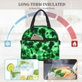 thumbnail image 4 of Fotbe Green Tie Dye Bolsa de Almuerzo con Estampado, Lonchera Aislada, Contenedores de Comida Reutilizables Tipo Cooler a Prueba de Fugas, 4 of 7