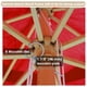 thumbnail image 5 of Yescom 13ft XL Outdoor Patio Umbrella w/ German Beech Wood Pole Beach Yard Garden Wedding Cafe Garden (Red), 5 of 9