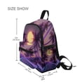 thumbnail image 3 of FORMRS School Backpack with Front Zippered Pocket 12" Student Travel Daypack, Night Purple Road, 3 of 6