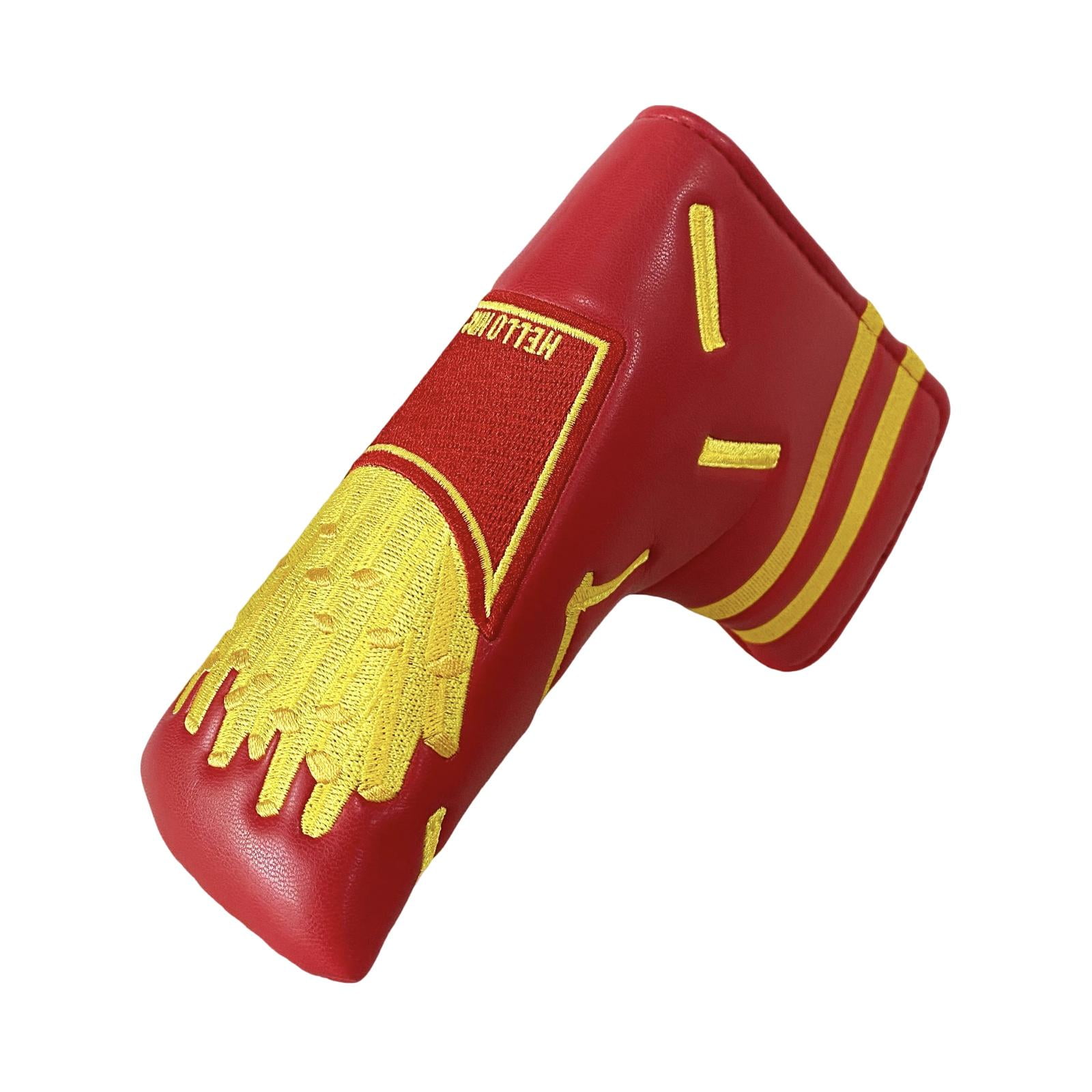 funtasica Golf Mallet Putter Head Cover Protection Guard PU Head Protector Socks Golf Club 15cmx12cmx5cm