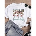 thumbnail image 3 of Camiseta con estampado de árbol de estrellas para mujer, ropa de vacaciones de Festival encantador, Feliz Navidad, Año Nuevo, moda femenina, camisetas gráficas, 3 of 4