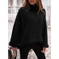 thumbnail image 7 of PRETTYGARDEN Women's Knit Oversized Sweater Fall Fashion Casual Long Sleeve Turtleneck Chunky Pullover Tops Winter Clothing, 7 of 7