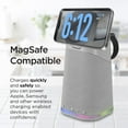 thumbnail image 2 of iHome Wireless Charger with Apple Watch Charger, Bluetooth Speaker, and Night Light - Grey (iPBT70G), 2 of 5