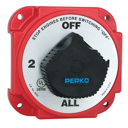 Perko Battery Switches Alternator - Perko 8603DP Heavy Duty Battery Selector Switch with Alternator Field Disconnect