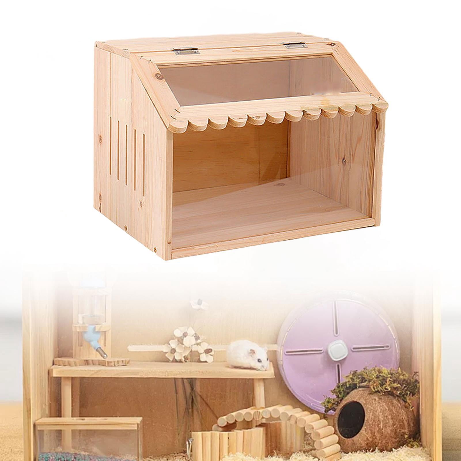 Stgfyxgs Chicken Brooder Box Chicken Coop Small Animals Habitat Sturdy Incubator Wood Quail Cage for Birds Quails Hamsters Chick Ducks 40x30x30cm