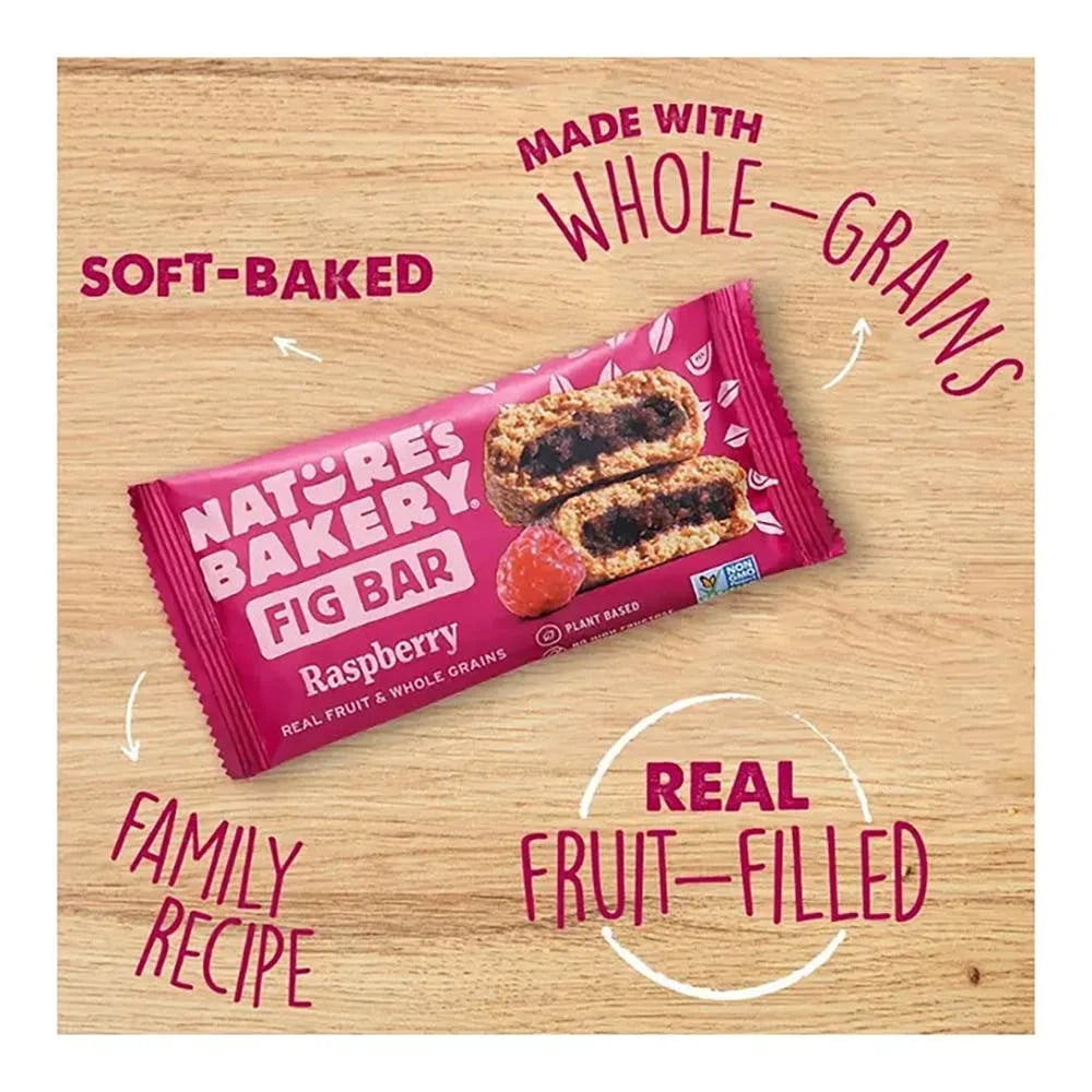 Nature's Bakery Raspberry Fig Bars, 2 oz Snack Bars (36 Ct), Plant-Based, Vegan, Non-GMO