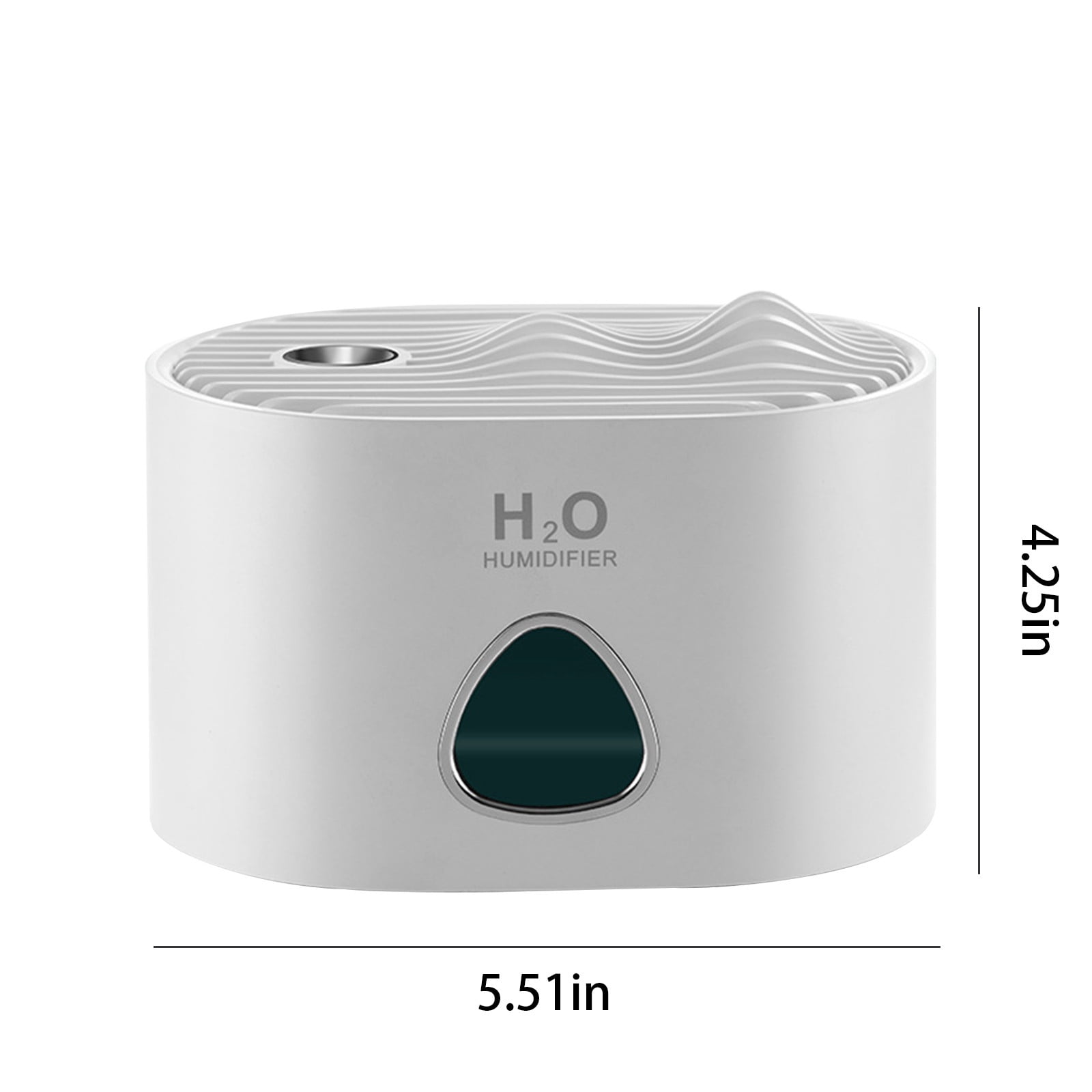Blasgw Cool Mist Humidifiers For Babies, 460ML Quiet And Small Humidifier For Bedroom Nightstand, Mountain View, Space Saving, Auto Shut Off With LED Night Light White