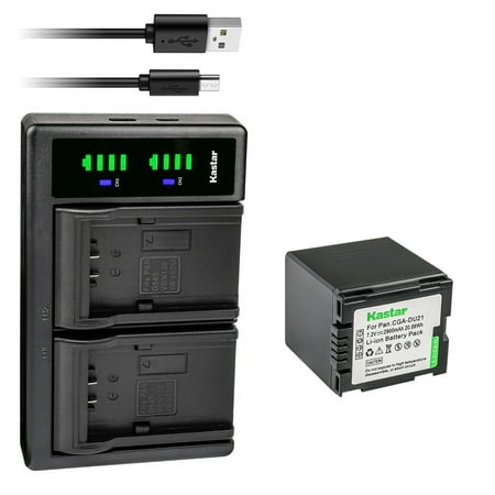 Kastar 1-Pack CGA-DU21 Battery and LTD2 USB Charger Compatible with Panasonic NV-GS200 NV-GS230 NV-GS250 NV-GS258 NV-GS280 NV-GS300 NV-GS308 NV-GS320 NV-GS328 NV-GS330 NV-GS400 Camera