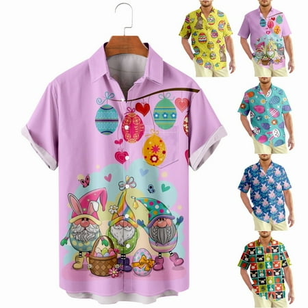 

Easter Aloha Beach Shirt Loose Fit Relaxed-Fit Costume For Men Boys