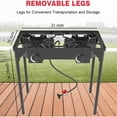 Kapas Outdoor & Indoor Portable Propane Stove, Double Burners with Gas