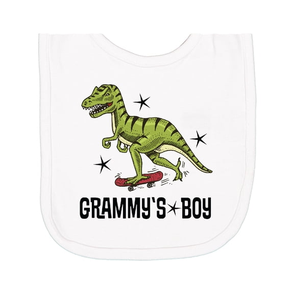 Inktastic Grammys Boy Grandson Dinosaur Newborn Bib