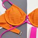 thumbnail image 5 of Trajes de baño Amzcrzy Tankini para mujer, trajes de baño, trajes de baño, bikini de control de abdomen, moda para mujer, bikini de playa dividido sin espalda, traje de baño naranja, L, 5 of 5