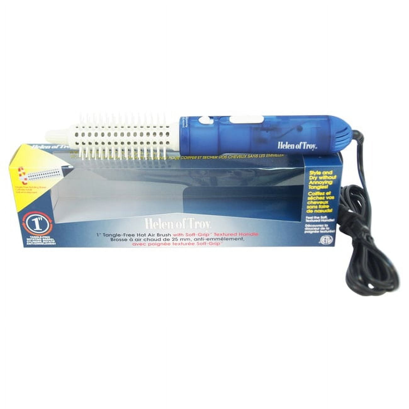 Helen of Troy Hot Air Curling Iron Styling Brush Ball Tip Bristles 6074N WORKS Helen of Troy Hot Tools Professional Hot Air Brush 1 1/2  main image 4