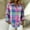Purple, variant on Button Up Shirt for Women Casual Plaid Long Sleeve Shirt Spring Summer Blouse Bussiness Tops Clothing Purple S Fashion