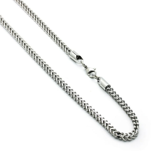 Stainless Steel 4mm Franco Chain Necklaces ( Available 24", 26", 28")