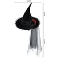 thumbnail image 3 of Darzheoy Halloween Witch Hat for Women, Mesh Lace Fancy Dress Witch Party Accessory for Halloween Dance Performance Props, 3 of 8