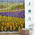 thumbnail image 3 of Yellow Garden Sunflower Decor Shower Curtain,Italianate Bathroom Decor Polyester Fiber Plastic Rings Quick-Drying Waterproof for Bathtubs/Bathroom, 72x72 inches, 3 of 6