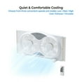 thumbnail image 5 of Comfort Zone 9'' Reversible Twin Window Fan with Remote Control, White, 5 of 8