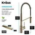 thumbnail image 6 of KRAUS Oletto Touchless Sensor Commercial Pull-Down Single Handle Kitchen Faucet with QuickDock Top Mount Assembly in Spot Free Antique Champagne Bronze, 6 of 17