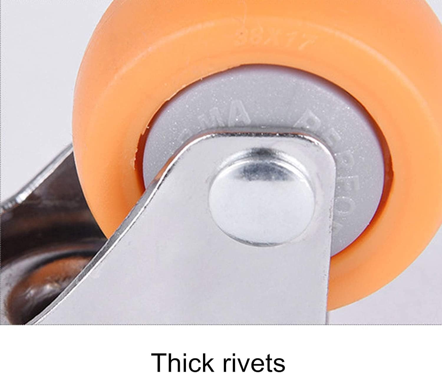 Gamvdout Furniture Casters with Brake 360 Degree Rotating Threaded Stem Caster Wheel M8/M10 for Office Chair Screws Mute I