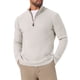 thumbnail image 4 of SUÉTER DE PULLOVER DE CUELLO ALTO PARA HOMBRES INSPIRE CHIC, CON CREMALLERA DE CUARTO, TEJIDO, TALLA L, GRIS CLARO, 4 of 6