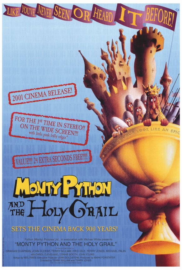 Vintage Monty Python and the Holy Grail Movie Poster//Classic Movie Poster//Movi 