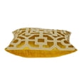 thumbnail image 3 of Nassau Collection Geometric Lattice Velvet Throw Pillow - 18" - Yellow and Beige, 3 of 6
