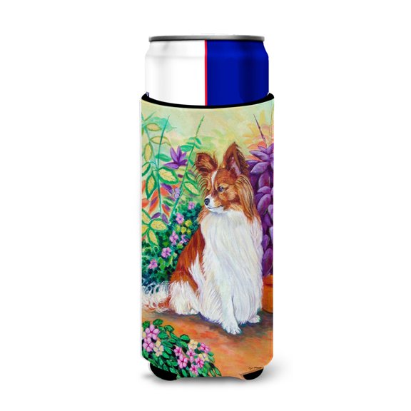 Carolines Treasures 7274MUK Papillon Ultra Hugger for slim cans Slim Can multicolor