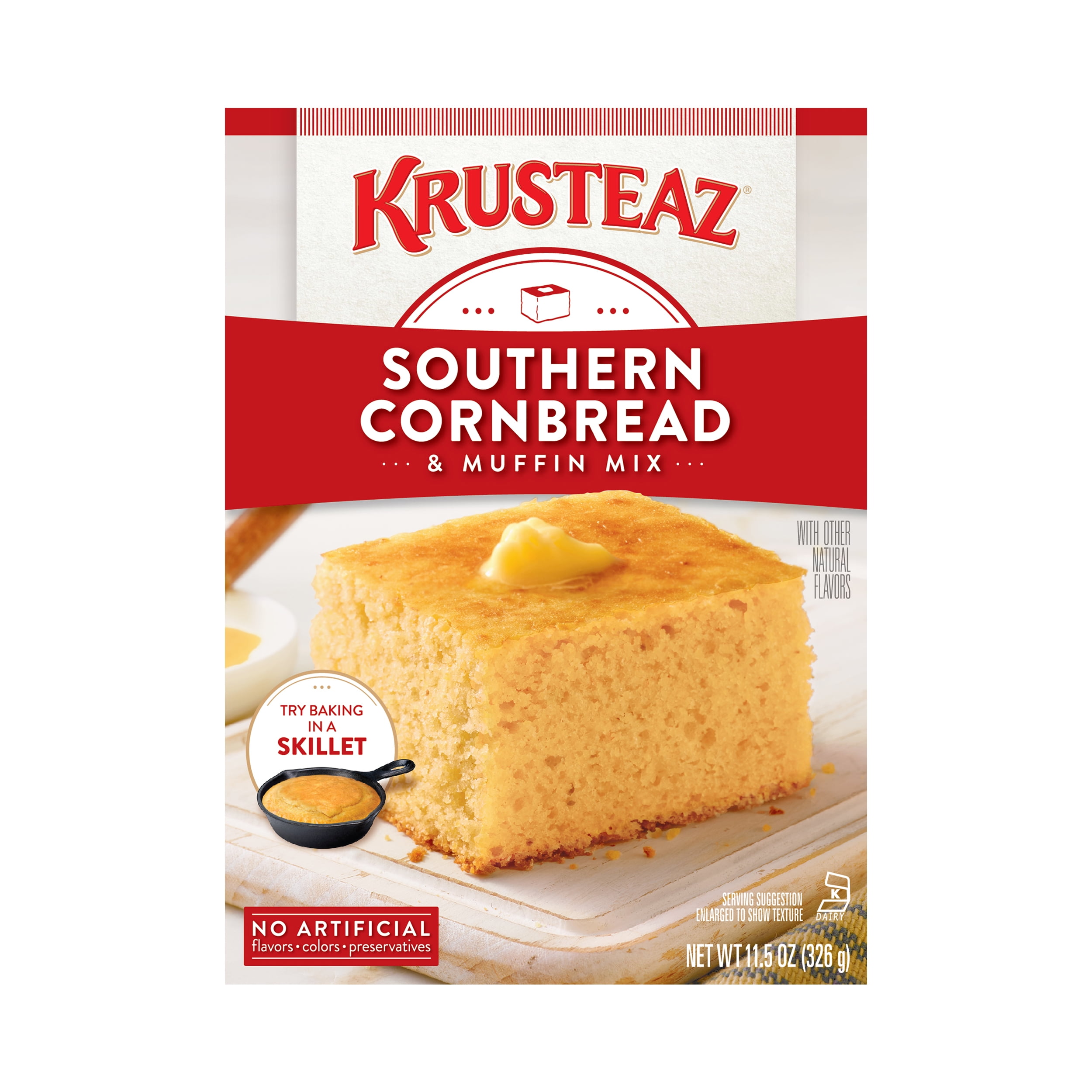 Krusteaz Natural Southern Cornbread & Muffin Mix, 11.5 oz - Walmart.com ...