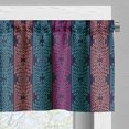 thumbnail image 3 of Ambesonne Bohemian Valance Pack of 2, Modern Boho Vivid Design, 54"X12", Hot Pink Aqua, 3 of 5