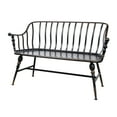 thumbnail image 2 of A and B Home A&B Home Warren Black Metal Outdoor Garden Settee, 2 of 5