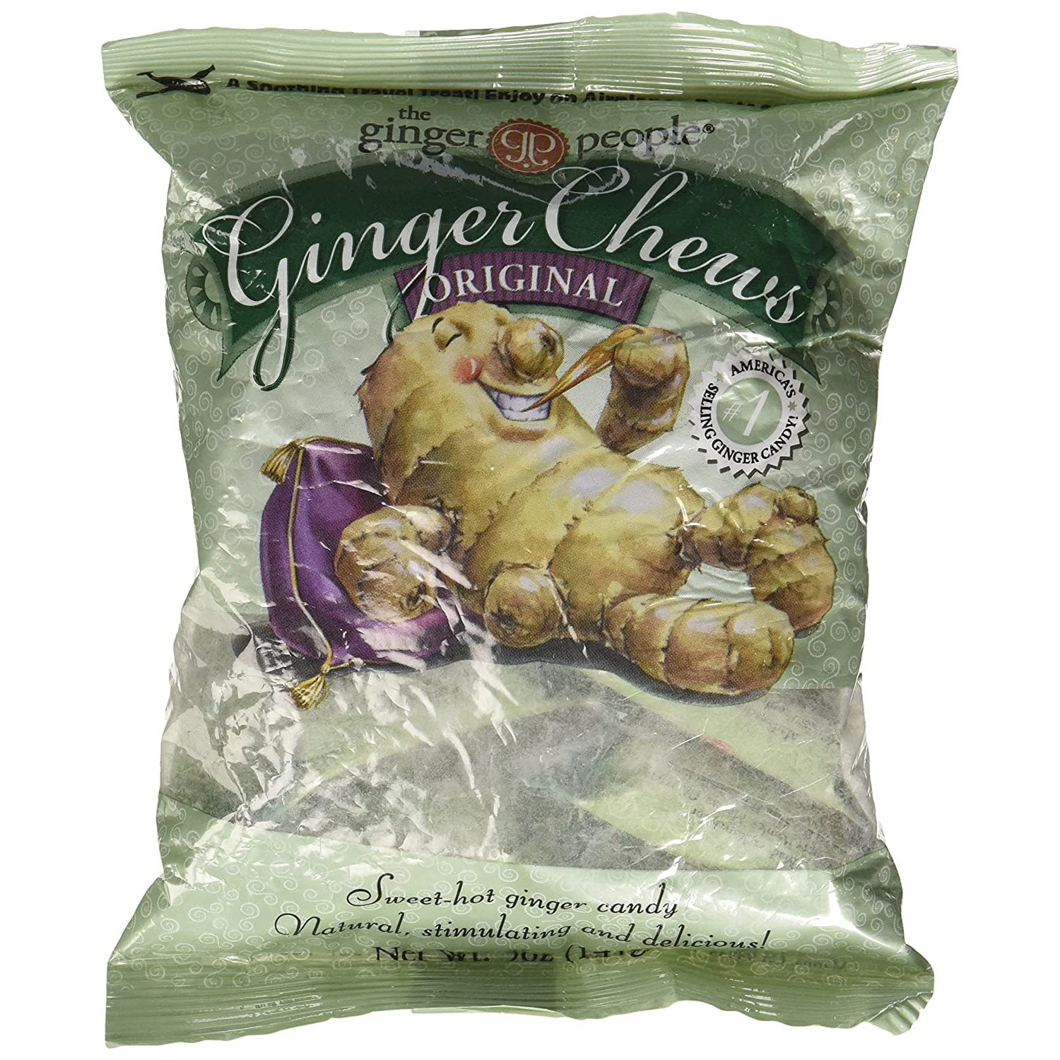 Ginger Chews Original Chewy Ginger Candy 5 oz (141g) Bag