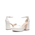 thumbnail image 4 of Zapatos DREAM PAIRS SDPU2372W Tacones Altos con Plataforma Gruesa Blancos, 4 of 7