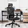 thumbnail image 3 of Costway Chaise de Bureau Ergonomique à Maille Haute Pivotante et Réglable, 3 of 10