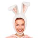 thumbnail image 5 of FELTECHELECTR Sombrero de conejo de Pascua, sombrero de conejo de peluche con orejas 3D, accesorio divertido para fotos, disfraz de cosplay para fiesta, 5 of 6