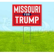 Missouri For Trump Flag (18" x 24") Yard Sign, Includes Metal Step Stake