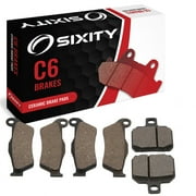 Sixity C6 Front Rear Ceramic Brake Pads compatible with Piaggio X9 Evolution 500 2007 Complete Set