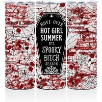20oz Stainless Steel Tumbler Horror Halloween Straight Skinny Water Bottle Gothic Witch Movie Travel Coffee Mug Insulated Tumblers Cups Witchy Gifts for Girls Friend Sisters Mom Birthday Holiday