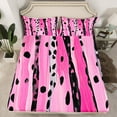 thumbnail image 2 of Homewish Leopard Cheetah Print Twin Sheet Sets for Teen, Modern Fashion Twin Fitted Sheet, Chic Stripes Polkadots Flat Sheet, Lightweight Room Decor, 3pcs, 2 of 7