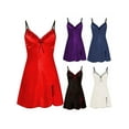 Gvmfive Womens Sexy Lingerie Sleepwear Chemise Satin Slip Silk