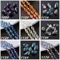 thumbnail image 3 of EOEMY Teardrop Faceted Crystal Glass Loose Crafts Beads Lot 5X3 7X5 12X8 15X10 18X12mm-111# Rose &Amp; Green-7X5mm (50Pcs), 3 of 9
