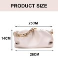 thumbnail image 2 of Women's Chain Bag Cloud Shaped Dumpling Clutch Wallet Pleated Shoulder Handbag Chain Bag, 2 of 5