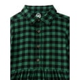 thumbnail image 2 of Wonder Nation Girls Long Sleeve Flannel Dress, Sizes 4-18 & Plus, 2 of 3