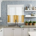 thumbnail image 6 of Kitchen Curtains Set, Orange Ombre Kitchen Curtains and Valances Set, Farmhouse Orange Gradient Aesthetics Rod Pocket Tier Curtains 36 Inch Length for Cafe/Bedroom Windows, 6 of 6
