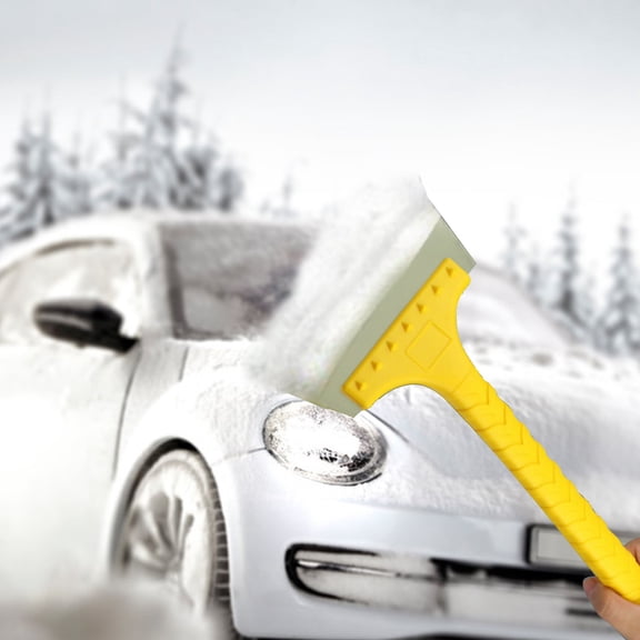 Car Accessories Snow Shovel for Cars Clean The Ice Snow And Frost Widened Thickened Silicone Snow Shovel It Doesn't Hurt The Paint Plastic Nails Attached on Clearance