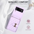 thumbnail image 6 of ELEHOLD Wallet Crossbody for Samsung Galaxy Z Flip 4 Case with Lanyard Wrist Strap Credit Card Holder, PU Leather Protective Phone Case with Ring Holder,Purple, 6 of 8